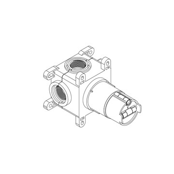 RU401X00Q AQUAelite встроенная часть запорного вентиля RU401X00Q