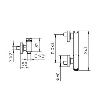 56202610 Palazzani Mis настенный смеситель для душа 56202610