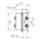 99571210 Palazzani PBox встроенная часть термостатического смесителя для душа на 3 потребителя, 3/4" - фото 10539