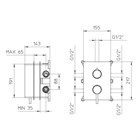 12218310 Palazzani Idrotech внешняя часть для встроенного смесителя для душа на 2-3 потребителя 12218310 - фото 10968