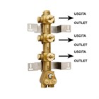 99577702 Palazzani встроенная часть термостатического смесителя для душа на 3 потребителя, 1/2" 99577702